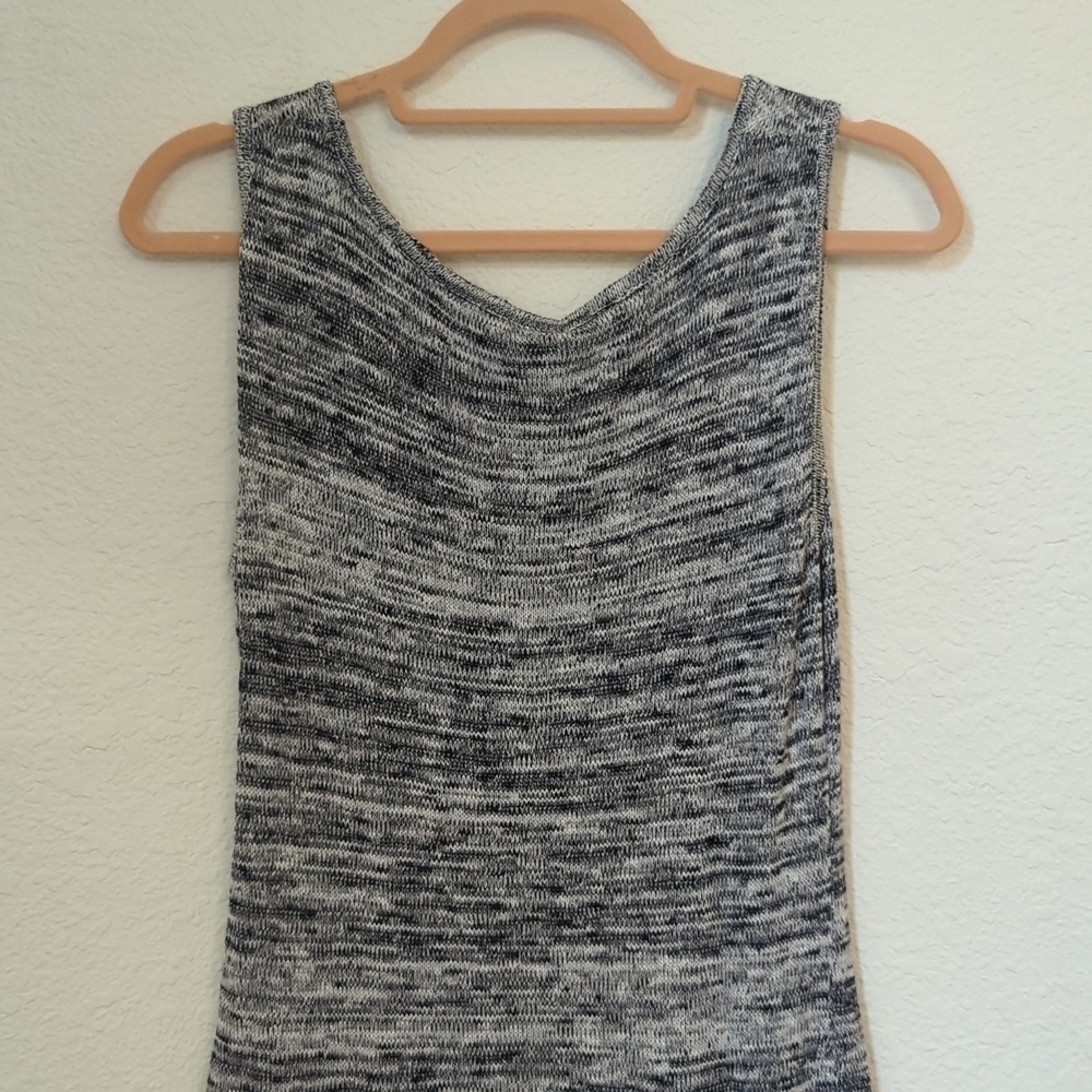 Max Mara Leisure Biglia Marbled Scoop Neck Knit Tank Dress Gray Sz Medium - Picture 5 of 10